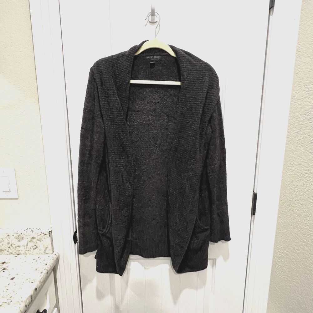 Barefoot Dreams Dark Grey Sweater Cozy Chic Lite L/X